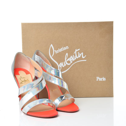 Christian Louboutin Specchio Tissu Reflex World Copine 100 Sandals 38 Multicolor 9 of 9
