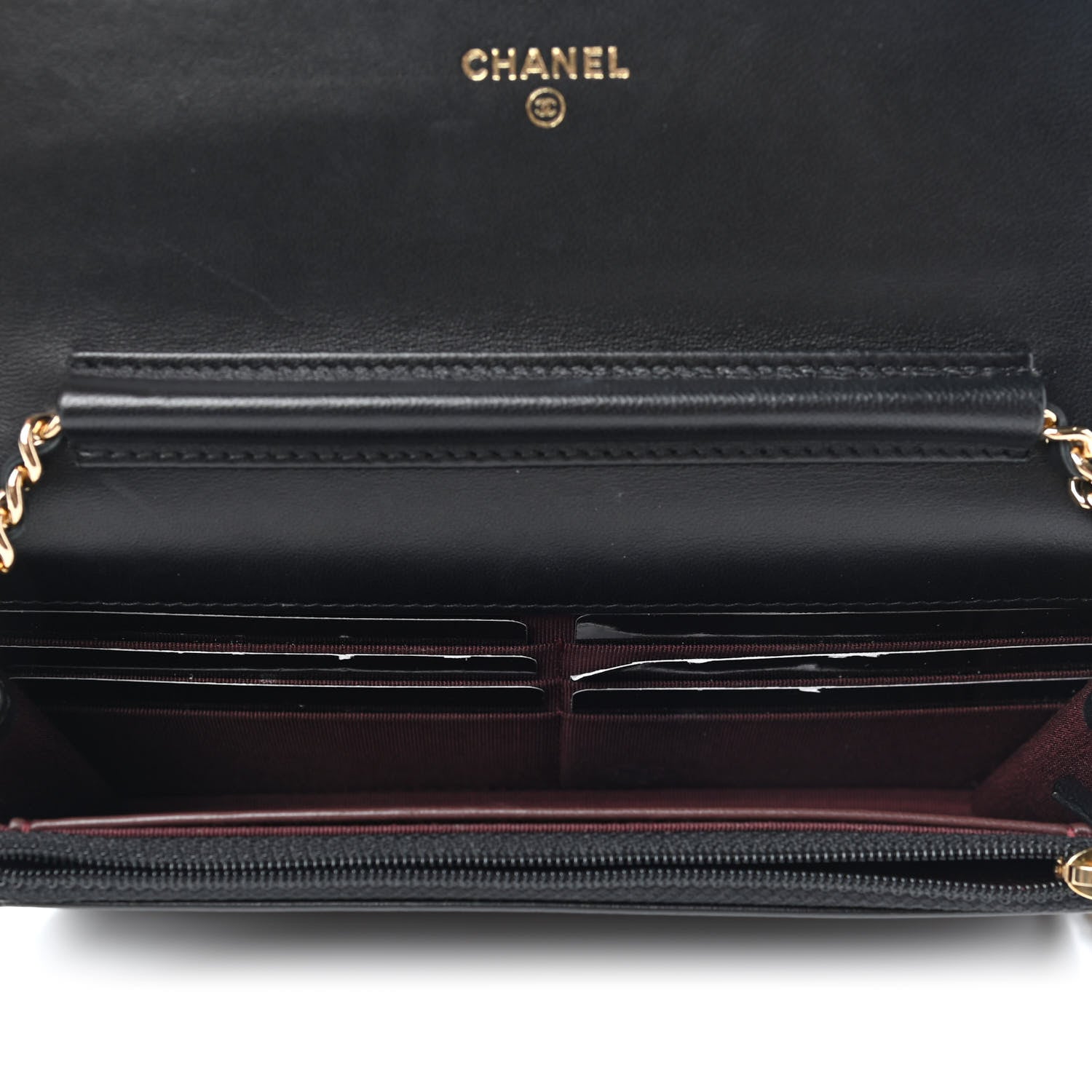 Chanel Lambskin Quilted Wallet On Chain WOC Black 4 of 4