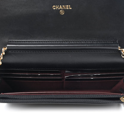 Chanel Lambskin Quilted Wallet On Chain WOC Black 4 of 4