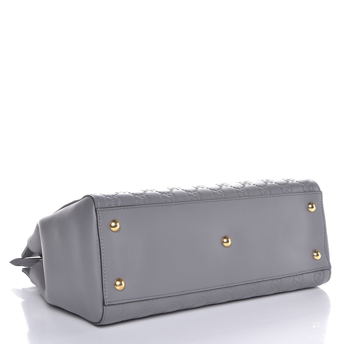 Soft Guccissima Signature Medium Shoulder Tote Bag Deep Grey