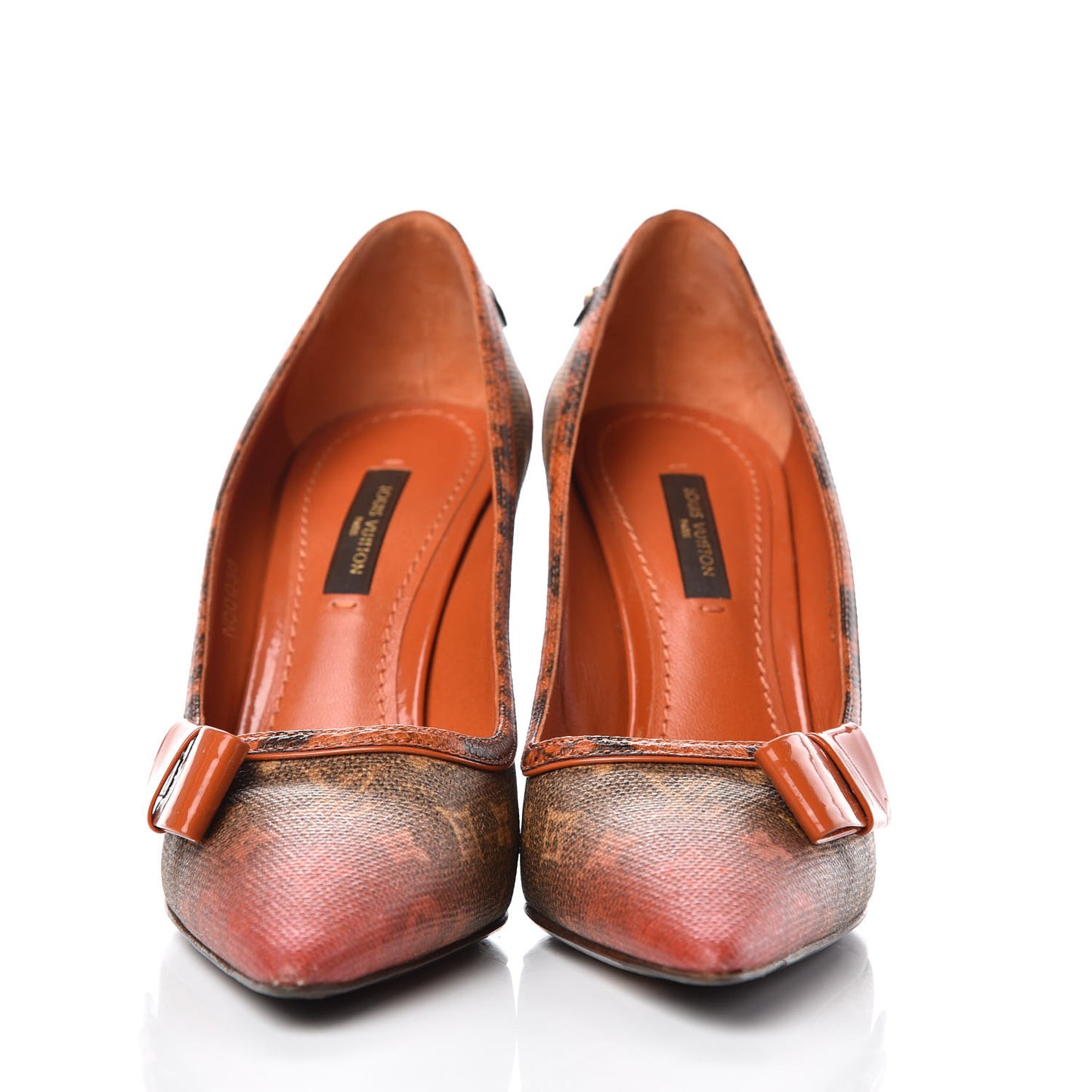 Karung Monogram Pulp Heartbreak Pumps 35.5 Orange