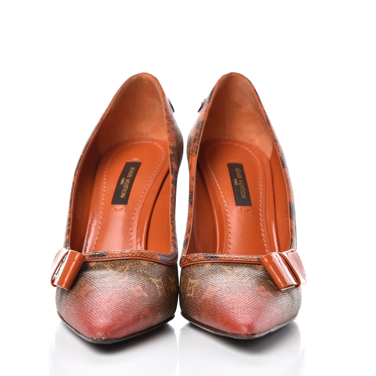 Louis Vuitton Karung Monogram Pulp Heartbreak Pumps 35.5 Orange 2 of 11