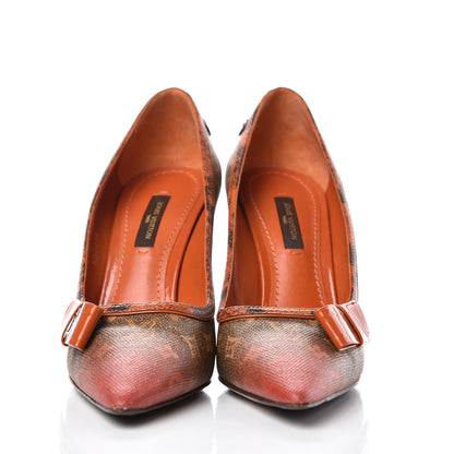 Louis Vuitton Karung Monogram Pulp Heartbreak Pumps 35.5 Orange 2 of 11