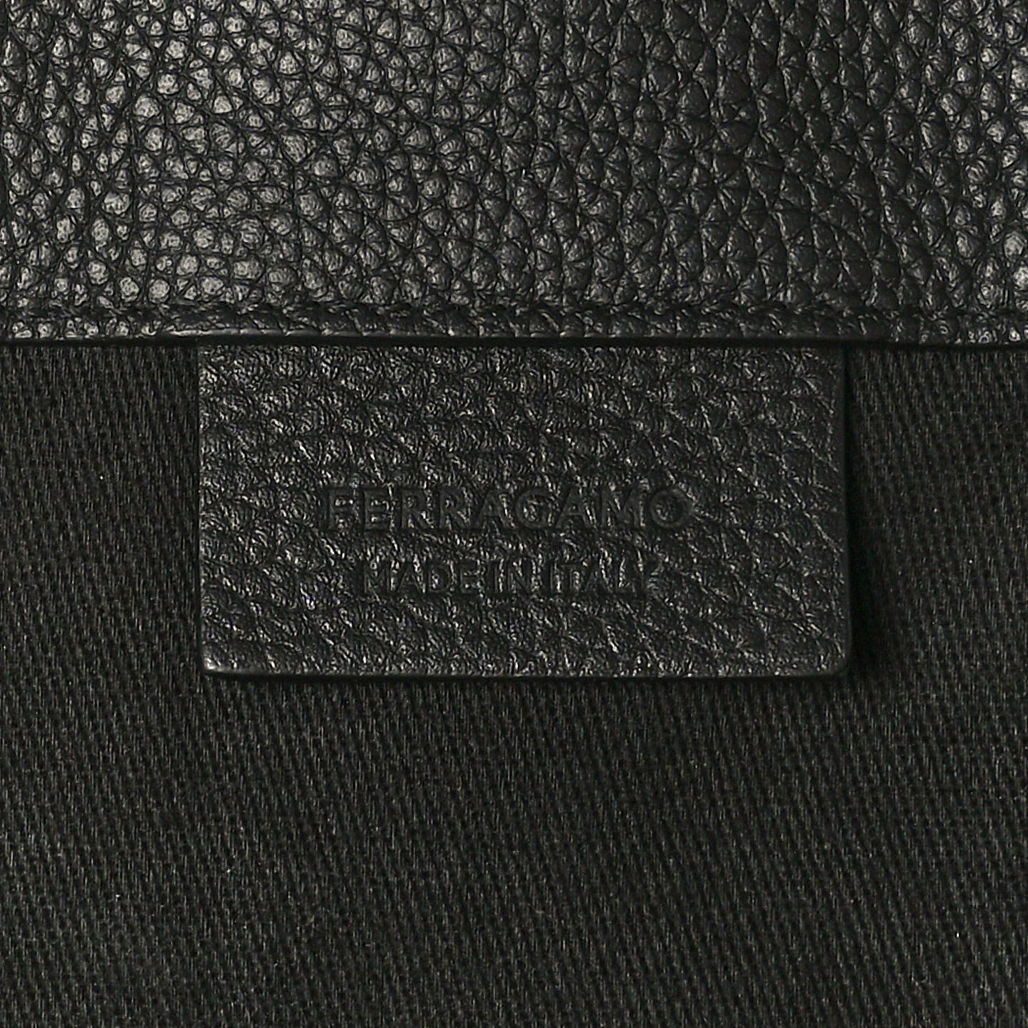 Calfskin Gancini Twins 24 Messenger Bag Black