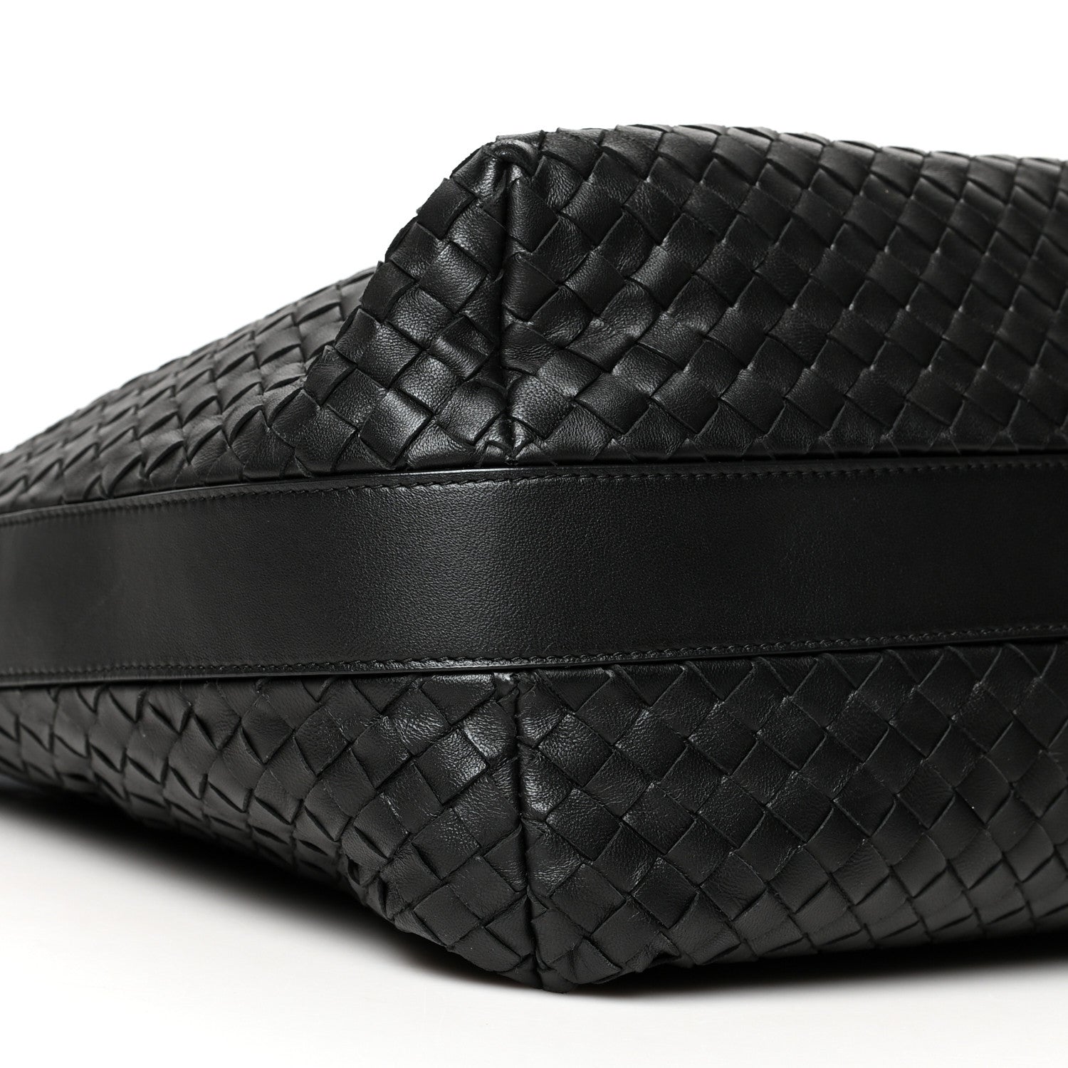 Bottega Veneta Nappa Intrecciato Shoulder Bag Black 8 of 9