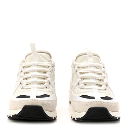 Chanel Suede Calfskin Womens CC Sneakers 36.5 White Black 3 of 10
