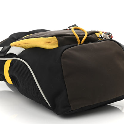 Burberry Nylon Medium Leo Sling Bag Black Yellow Grey 8 of 9