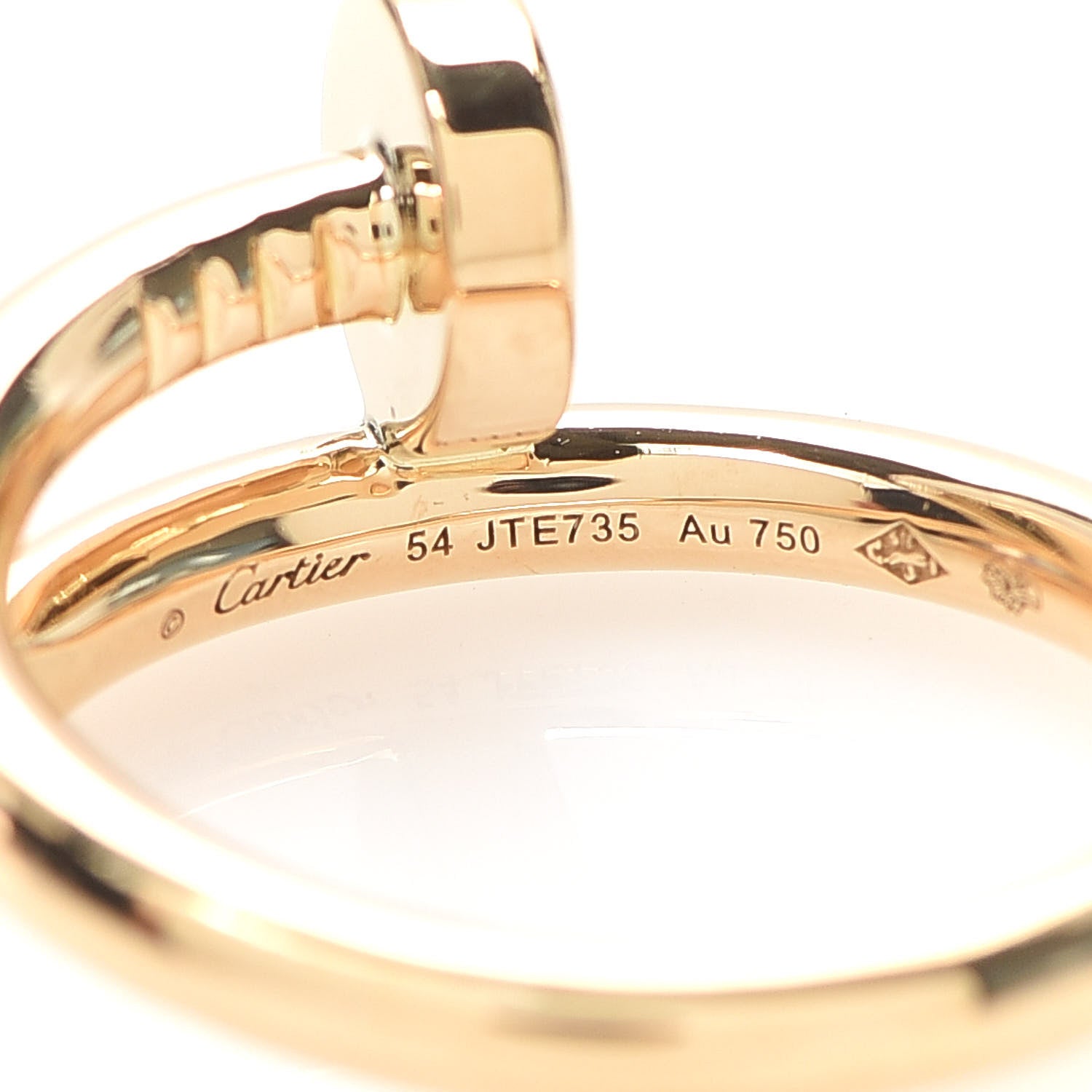 Cartier 18K Yellow Gold Juste Un Clou Ring 54 6.75 4 of 4