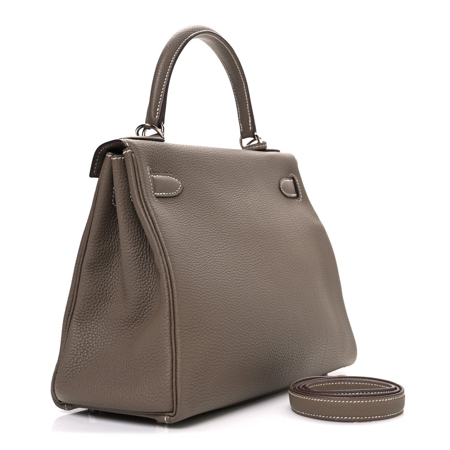 Hermes Togo Kelly Retourne 28 Etoupe 3 of 11