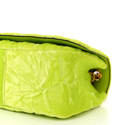 Versace Velvet Quilted Virtus Shoulder Bag Green 9 of 9