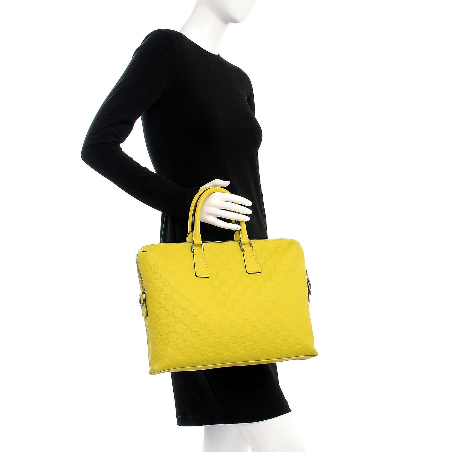 Damier Infini Porte-Documents Vert Acide