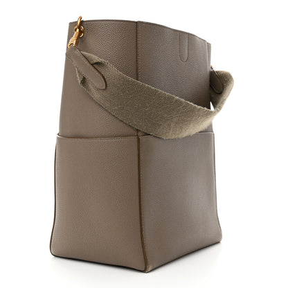 Celine Soft Grained Calfskin Sangle Bucket Bag Taupe 3 of 14