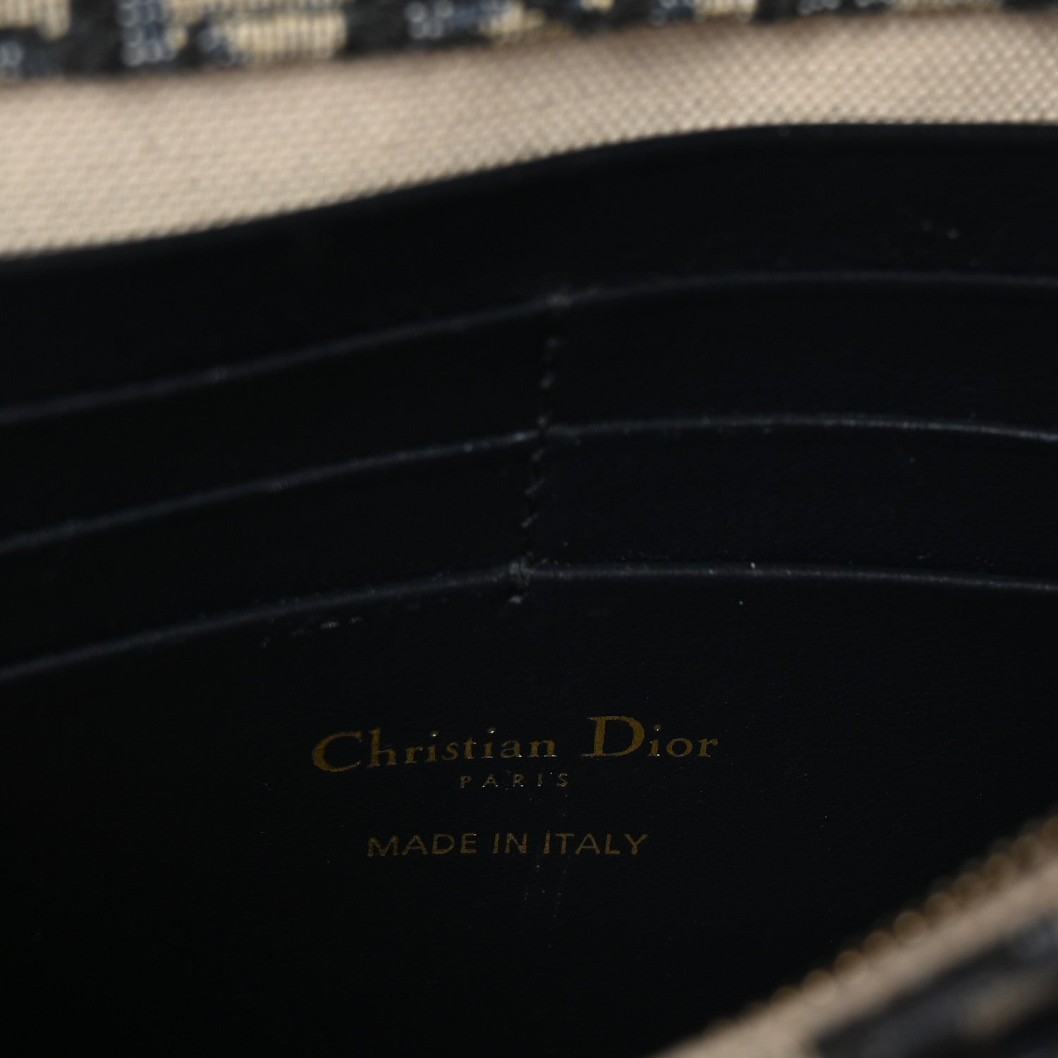 Christian Dior Oblique Saddle Chain Pouch Blue 6 of 9