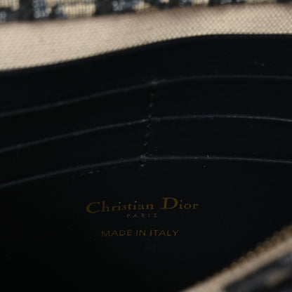 Christian Dior Oblique Saddle Chain Pouch Blue 6 of 9