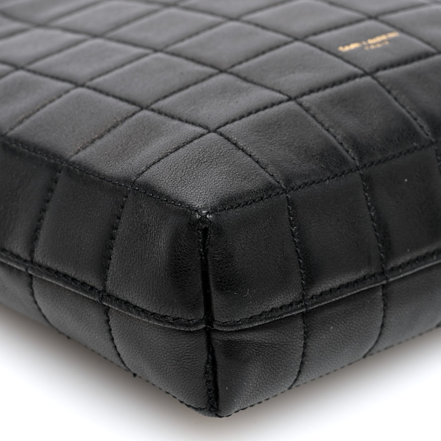 Saint Laurent Lambskin Carre Quilted Mini Shopping Bag Black 8 of 9