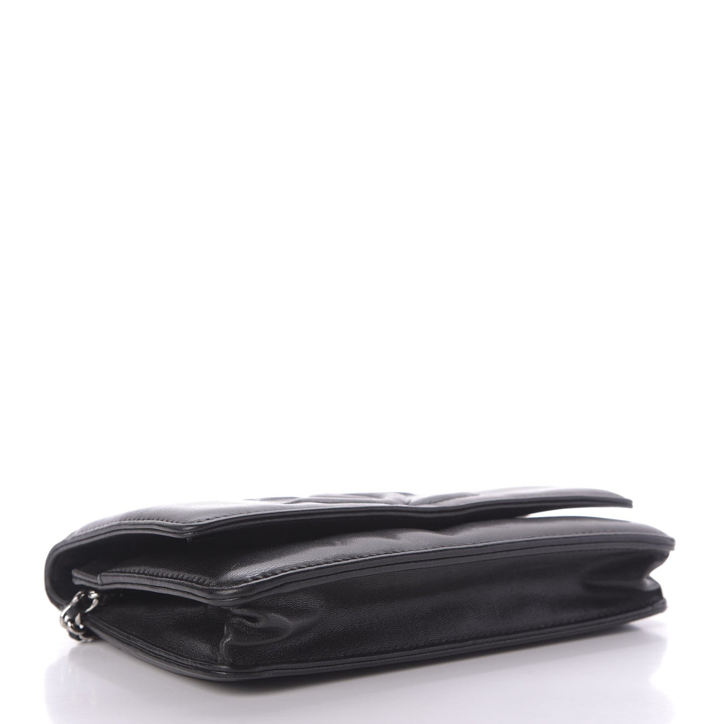 Lambskin Timeless CC Wallet On Chain WOC Black
