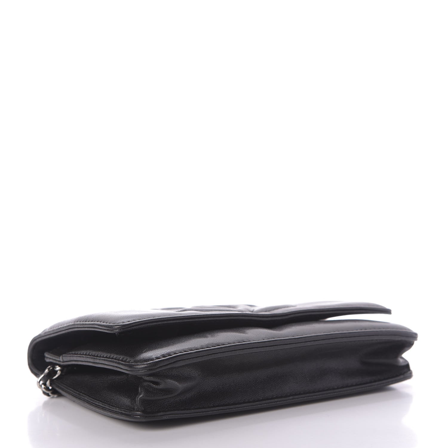 Chanel Lambskin Timeless CC Wallet On Chain WOC Black 4 of 11
