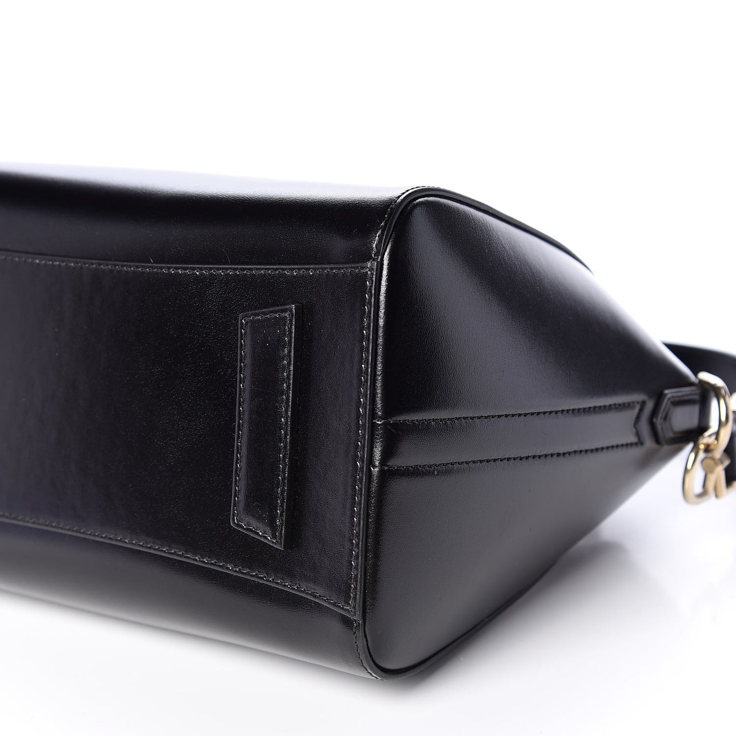 Shiny Lord Calfskin Small Antigona Black