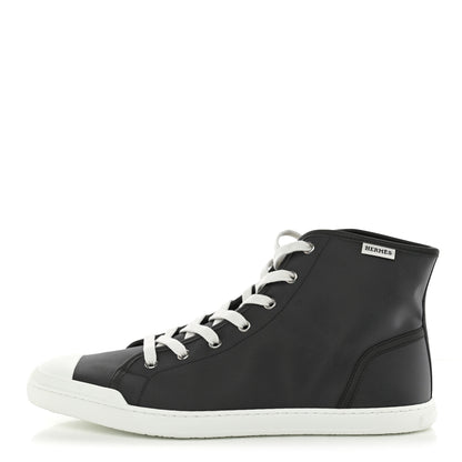 Hermes Nylon Mens Express High Top Sneaker 44 Gris Meyer White 1 of 10