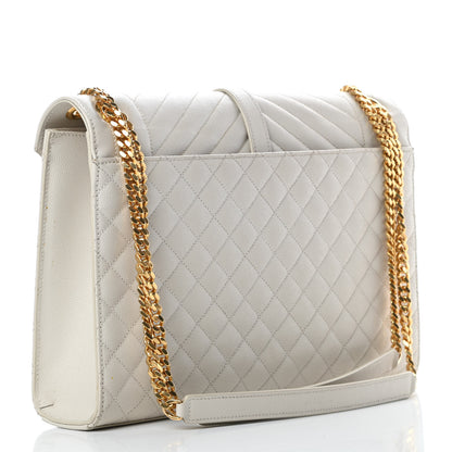 Saint Laurent Grain De Poudre Textured Mixed Matelasse Large Triquilt Monogram Satchel Porcellana 4 of 13