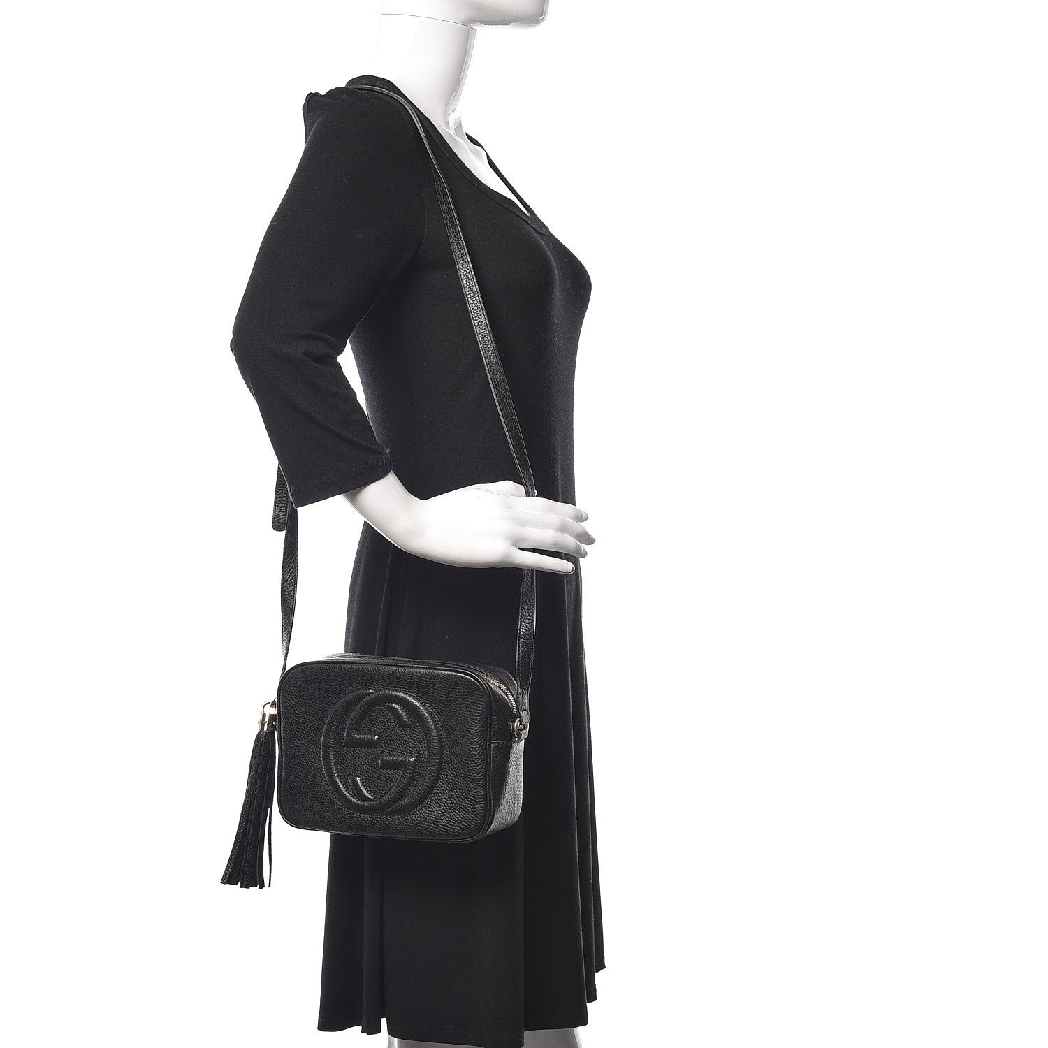 Gucci Pebbled Calfskin Small Soho Disco Bag Black 2 of 11