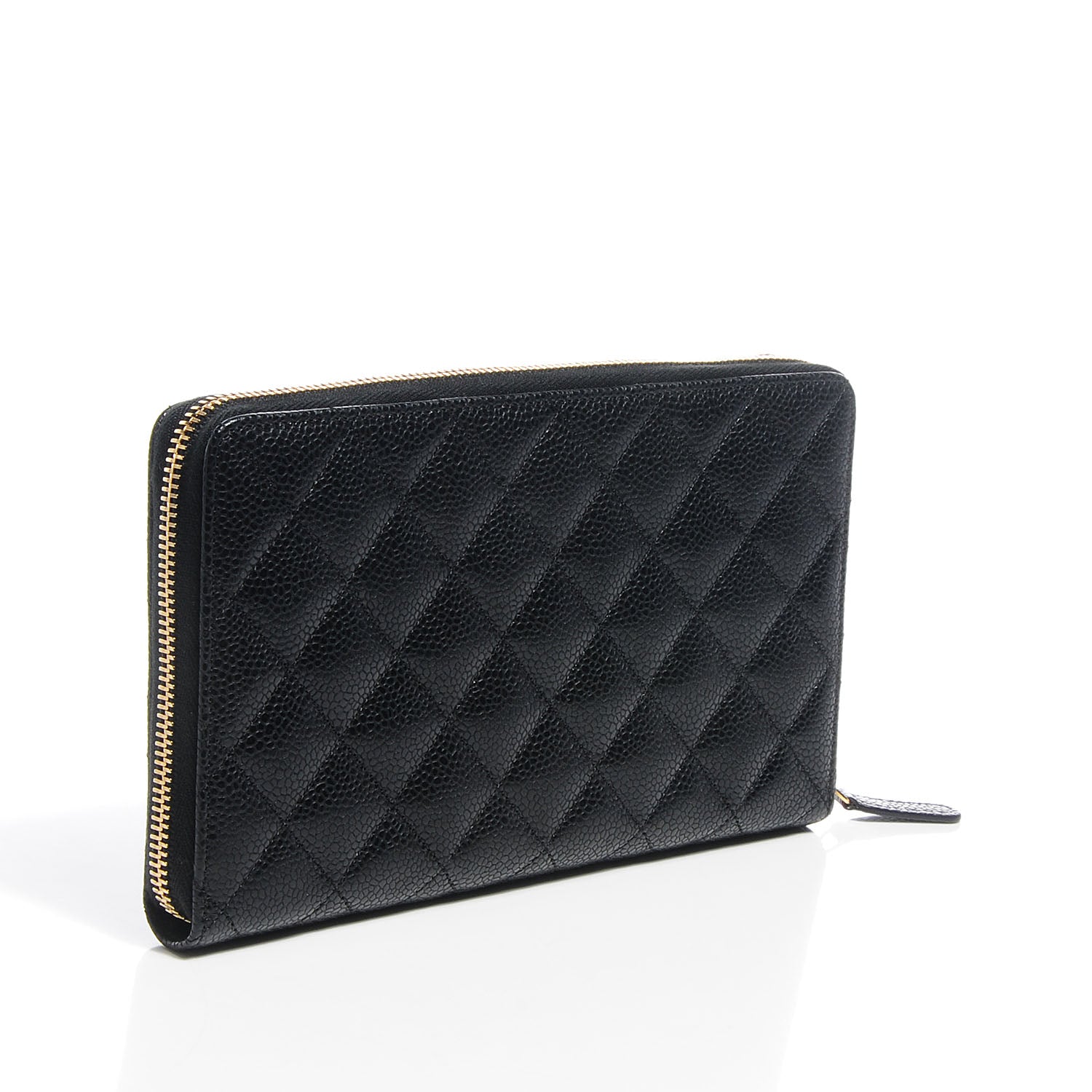 Chanel Caviar Quilted Large Zip Around Wallet Black 3 of 8