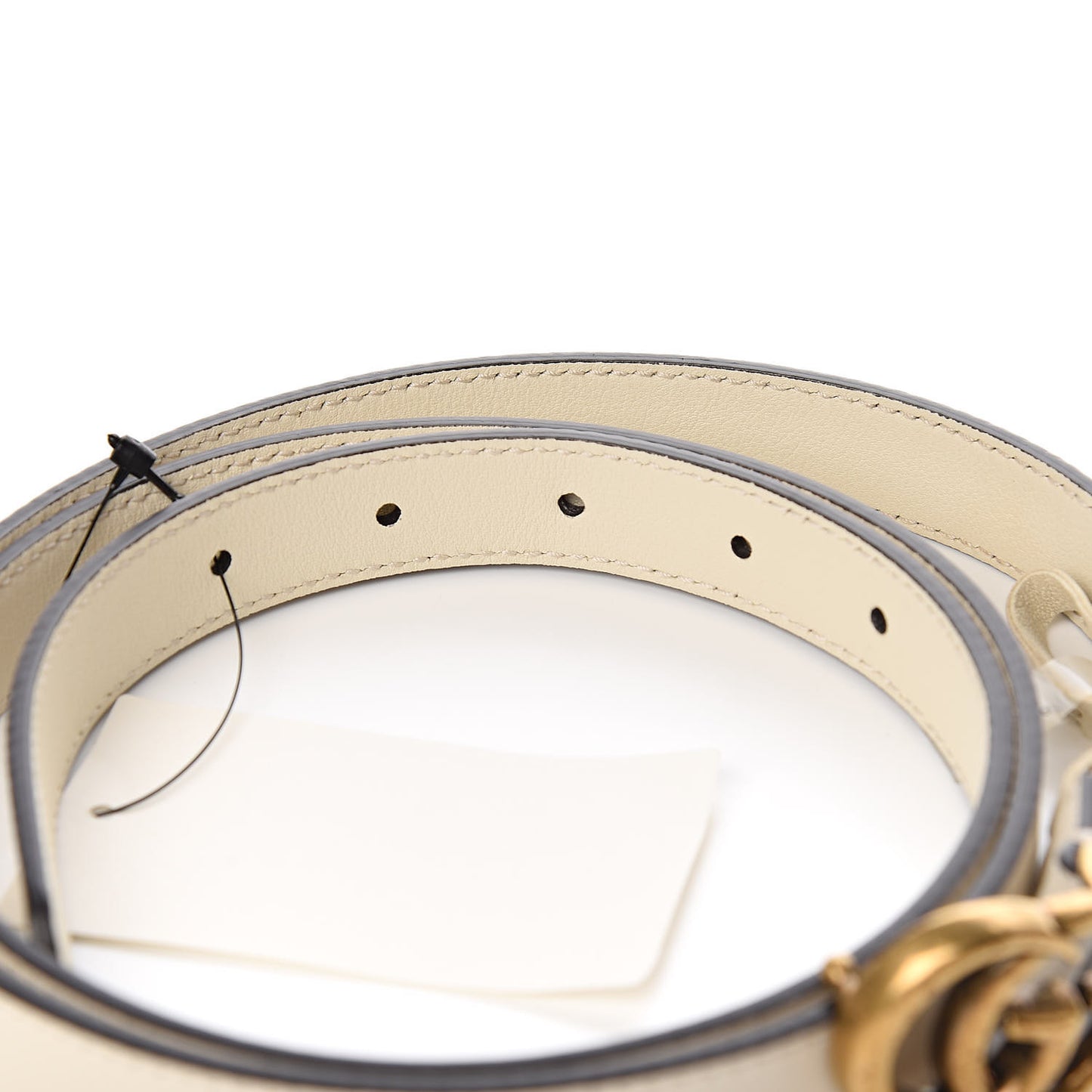 Calfskin Double G 20mm Belt 105 42 Mystic White