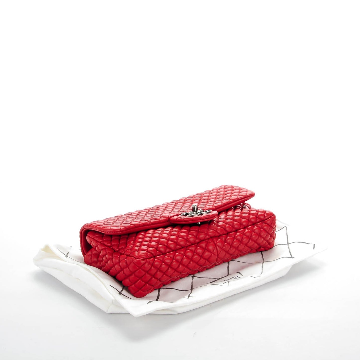 Lambskin Quilted Small Flap Red