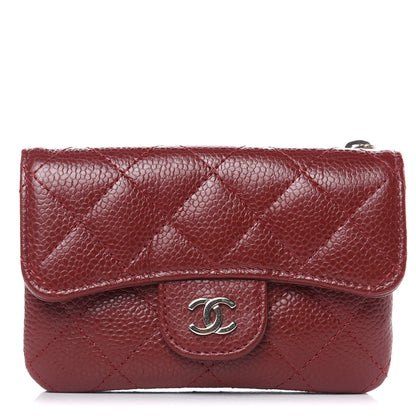 Chanel Caviar Quilted Coin Purse Dark Red 1 of 9