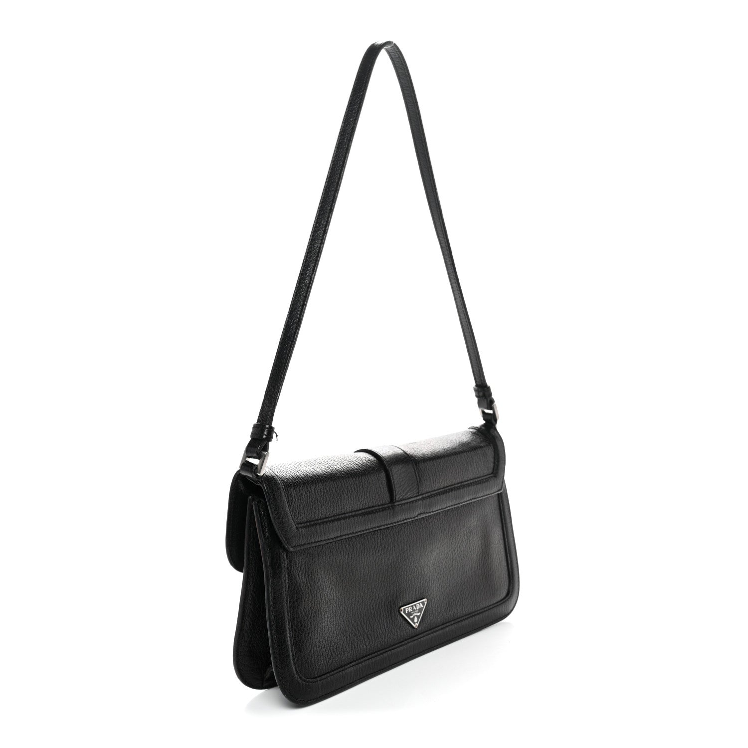 Prada Madras Chic Shoulder Bag Black 3 of 13