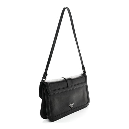 Prada Madras Chic Shoulder Bag Black 3 of 13
