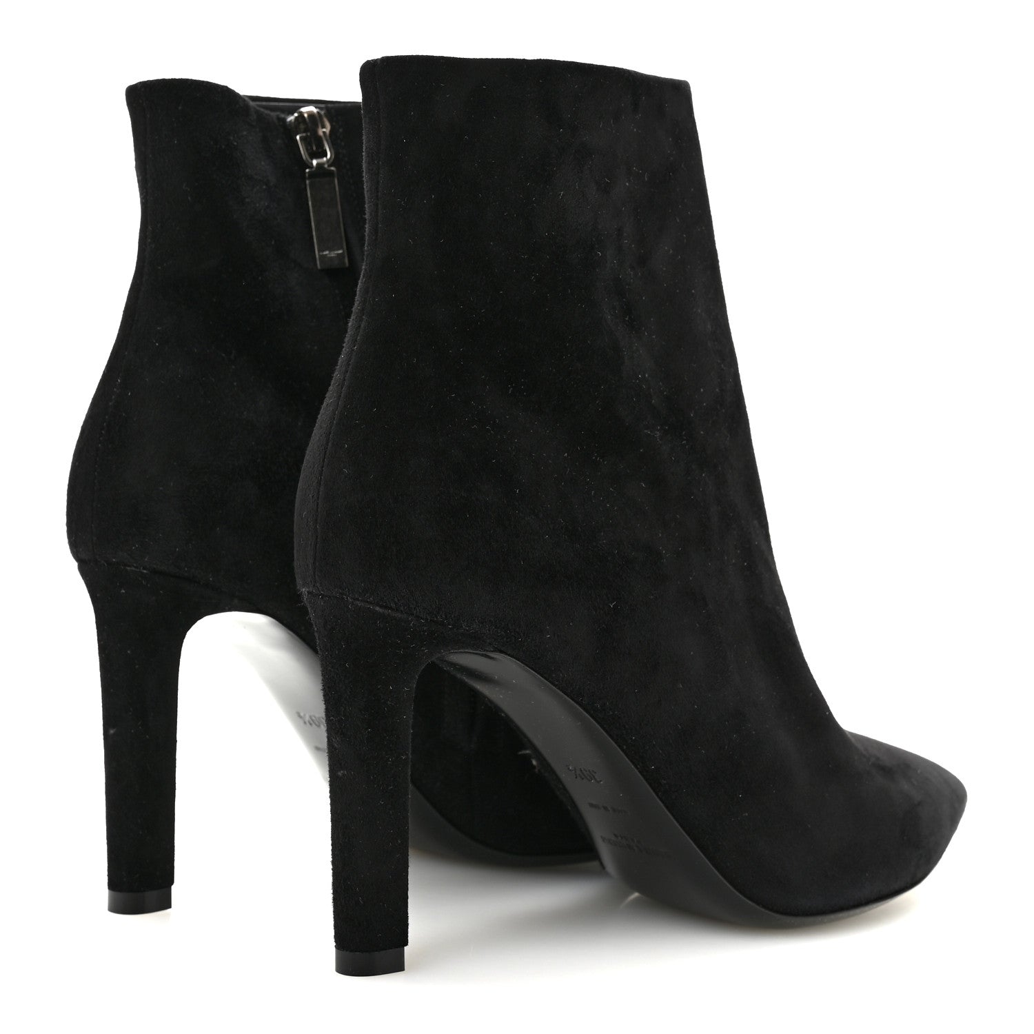 Saint Laurent Suede Kate 85 Zip Bootie 39.5 Black 5 of 9