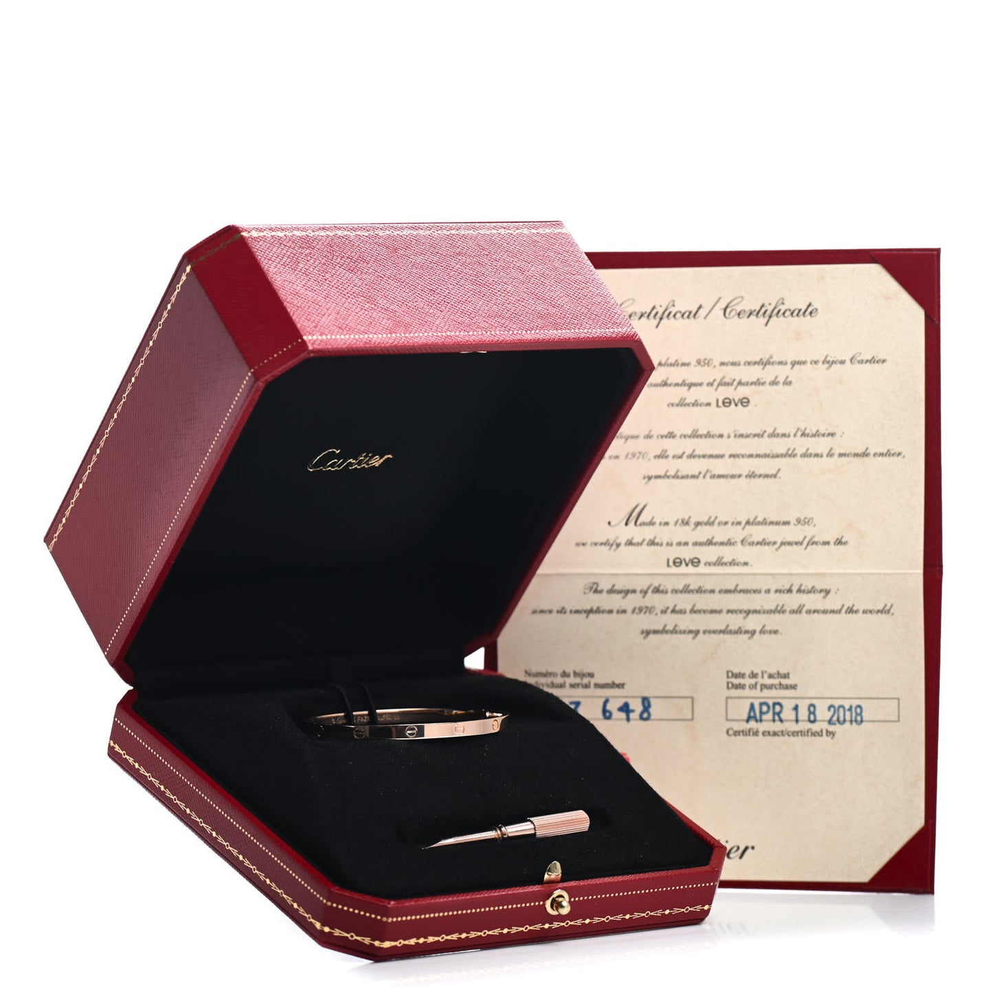 18K Pink Gold Small LOVE Bracelet 15
