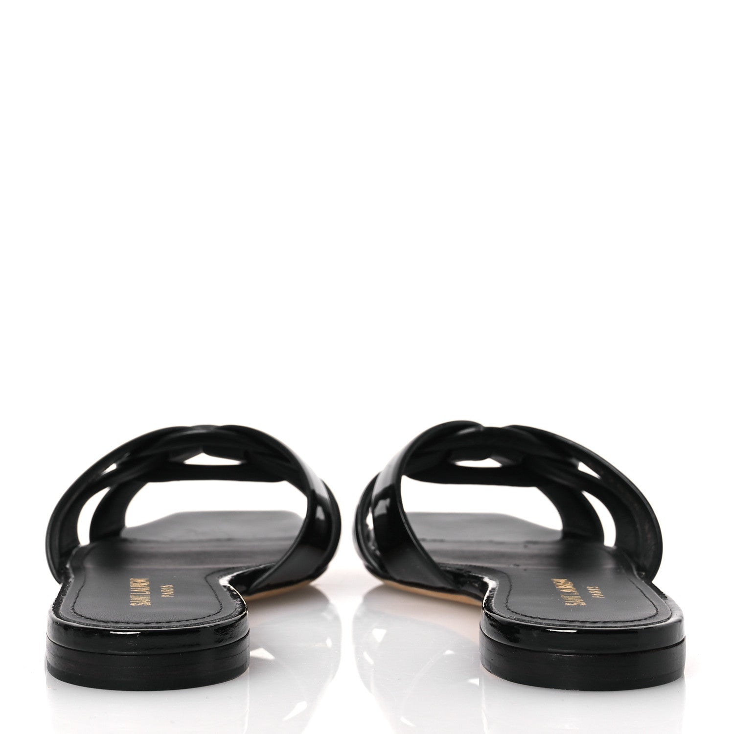 Saint Laurent Vitello Vernice Nu Pied 05 Sandal 36 Black 6 of 13