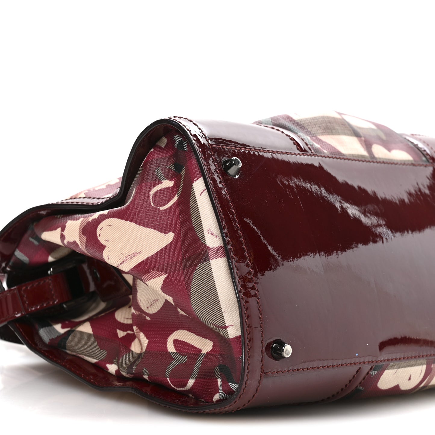 Nova Check Heart Print Pilgrim Satchel Berry