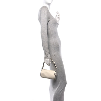 Gucci Sakai Be Green Calfskin Diagonal Stitched Mini Blondie Barrel Shoulder Bag Mystic White 2 of 11