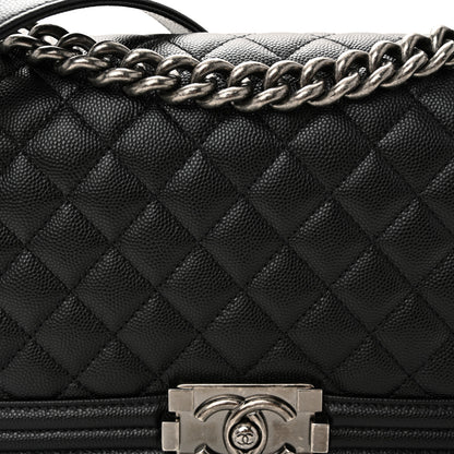 Chanel Caviar Quilted Medium Boy Flap Black 8 of 11