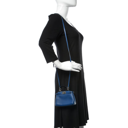 Fendi Shiny Nappa Micro Peekaboo Iconic Satchel Iris 2 of 7