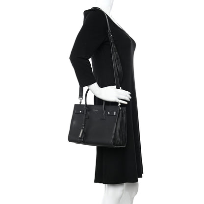 Saint Laurent Grained Calfskin Baby Sac De Jour Souple Black 2 of 30