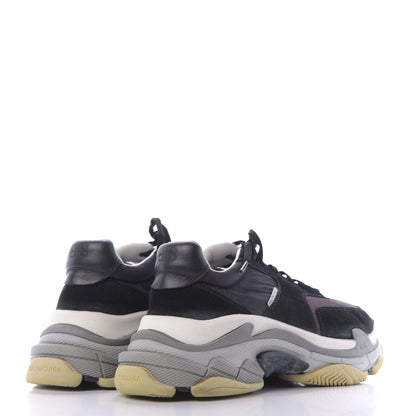 Balenciaga Nylon Suede Mens Triple S 2.0 Sneakers 45 Black Bordeaux 4 of 10