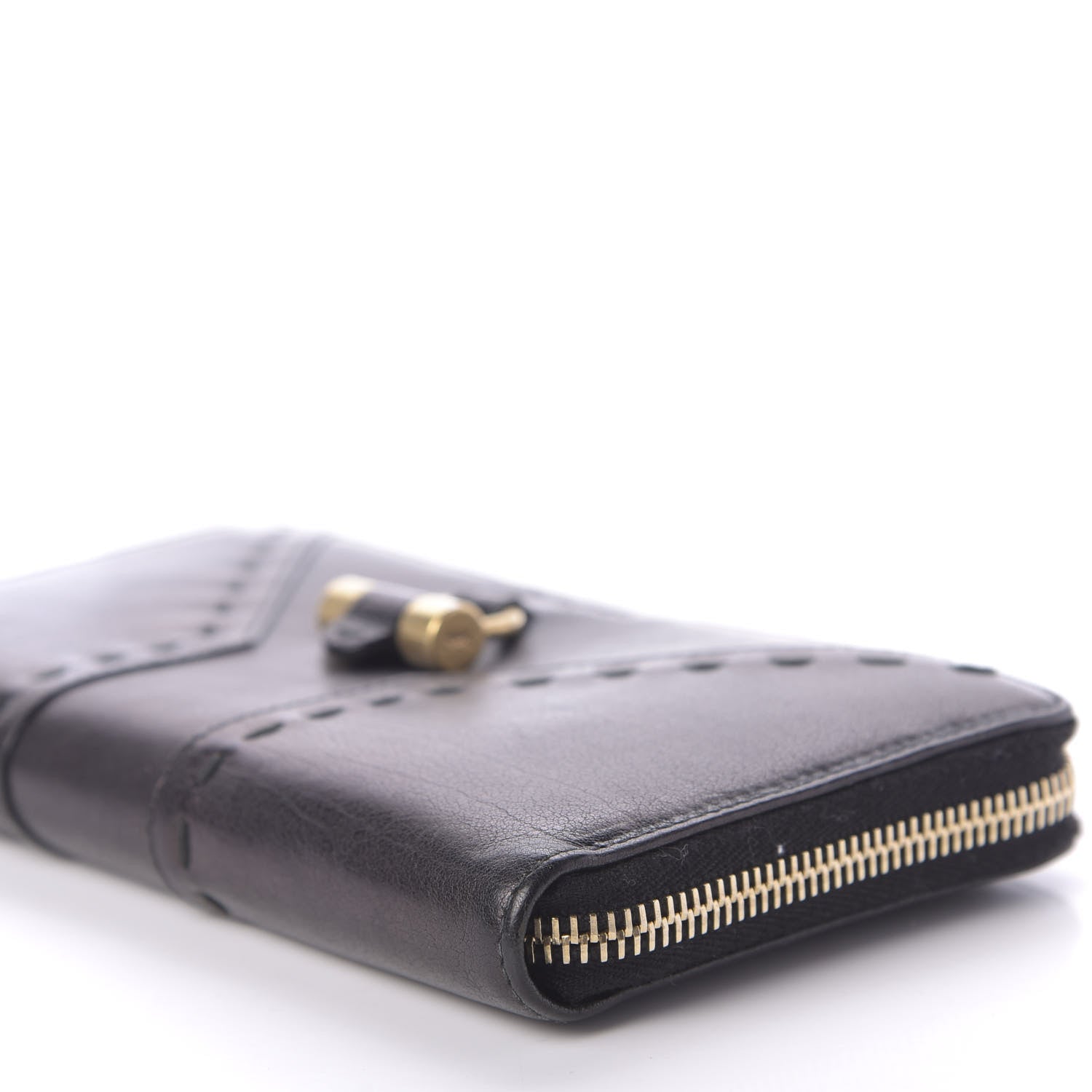 Saint Laurent Buffalo Muse Zip Around Wallet Black 7 of 11