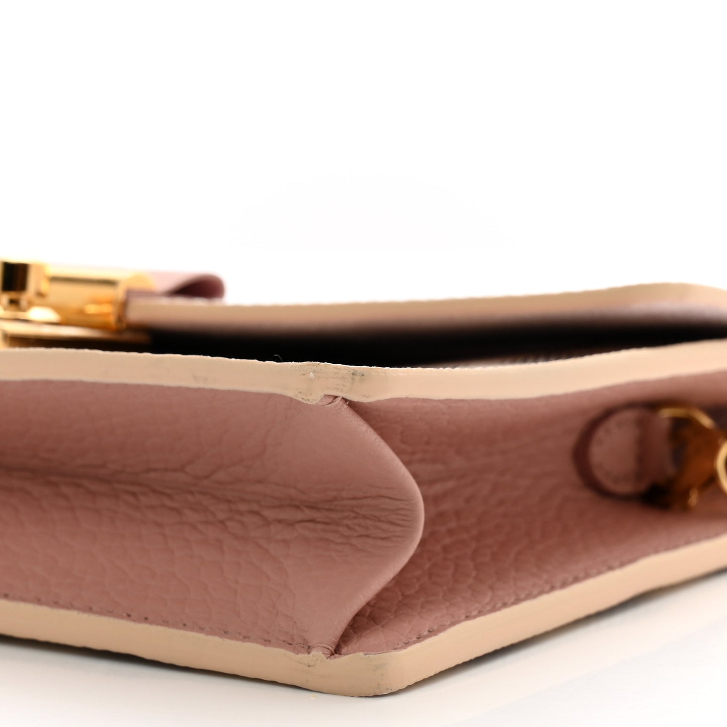 Damier Azur Croisette Chain Wallet Rose Ballerine