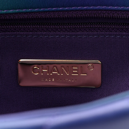 Chanel Tie Dye Calfskin Quilted Medium Chanel 19 Flap Blue Purple 6 of 11