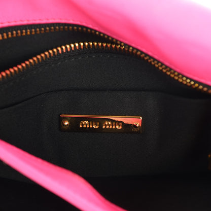 Miu Miu Nappa Twist Lock Crossbody Pink 6 of 9