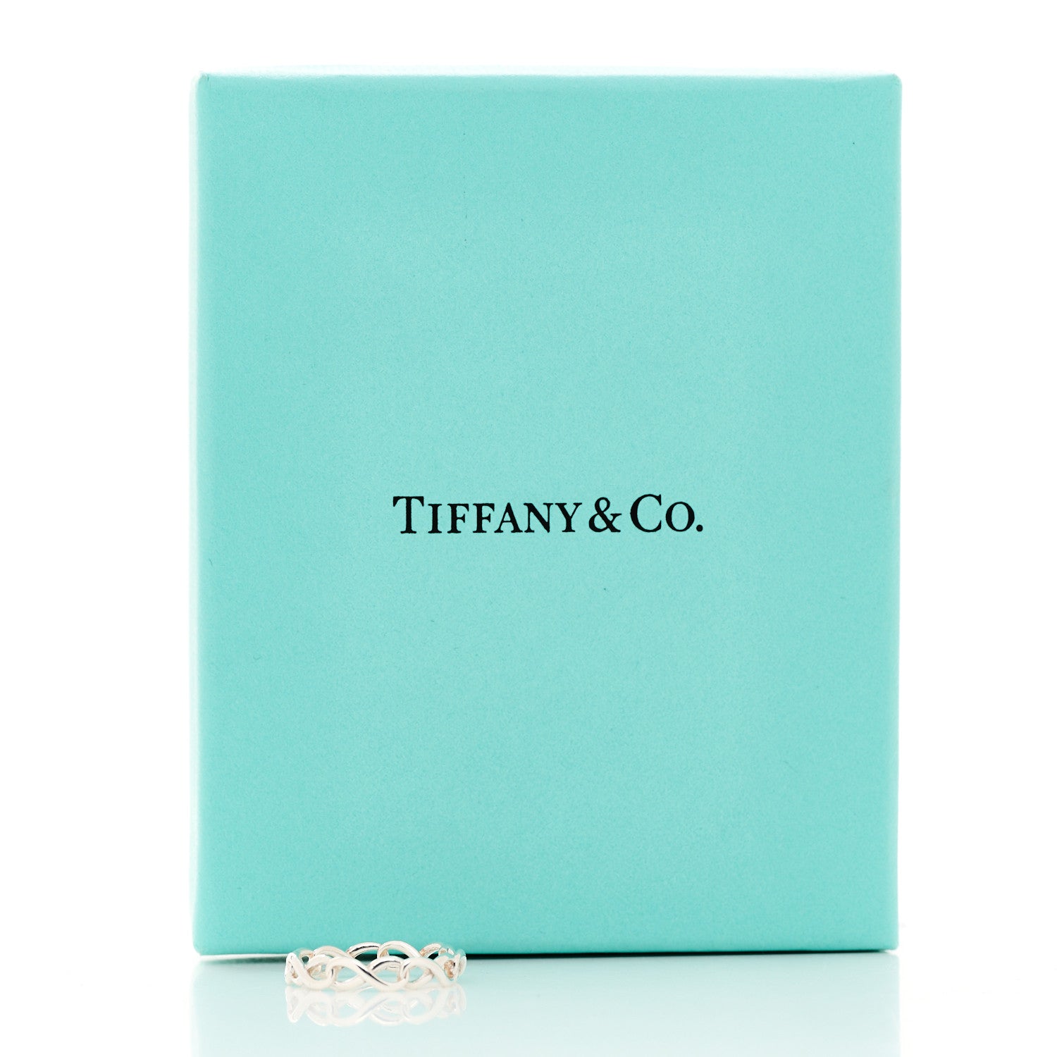 Tiffany Sterling Silver Narrow Infinity Band Ring 49 5 5 of 5