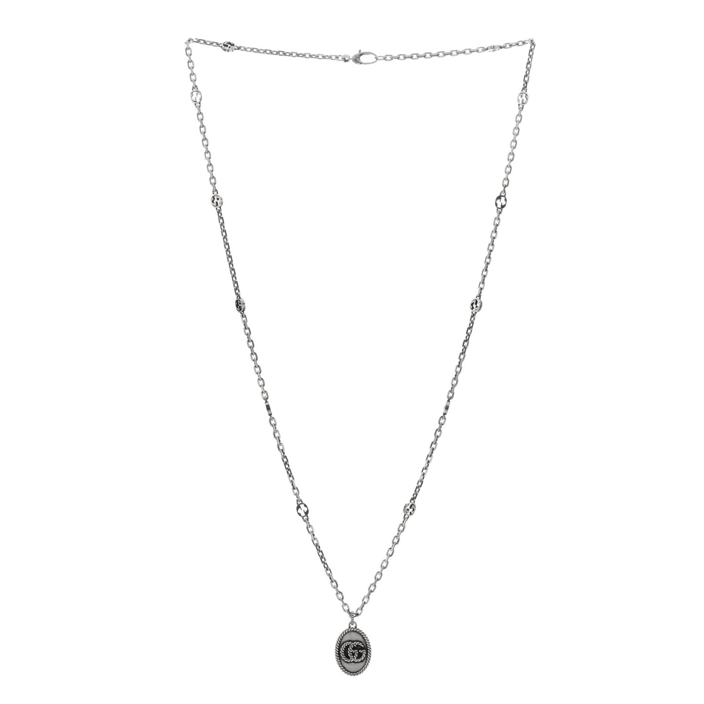 Sterling Silver Double G Pendant Necklace