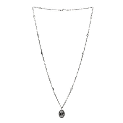 Gucci Sterling Silver Double G Pendant Necklace 2 of 4