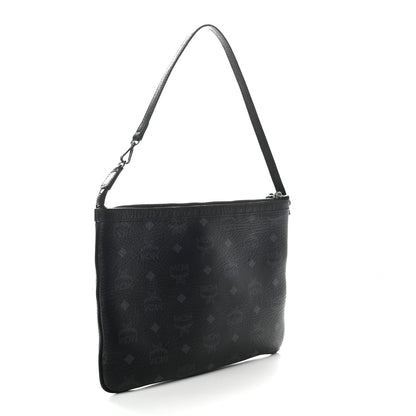 MCM Visetos Liz Shopper Tote Pouch Black 2 of 7