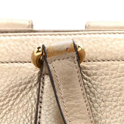 Gucci Metallic Pebbled Calfskin Medium 1973 Top Handle Satchel Golden Beige 14 of 18