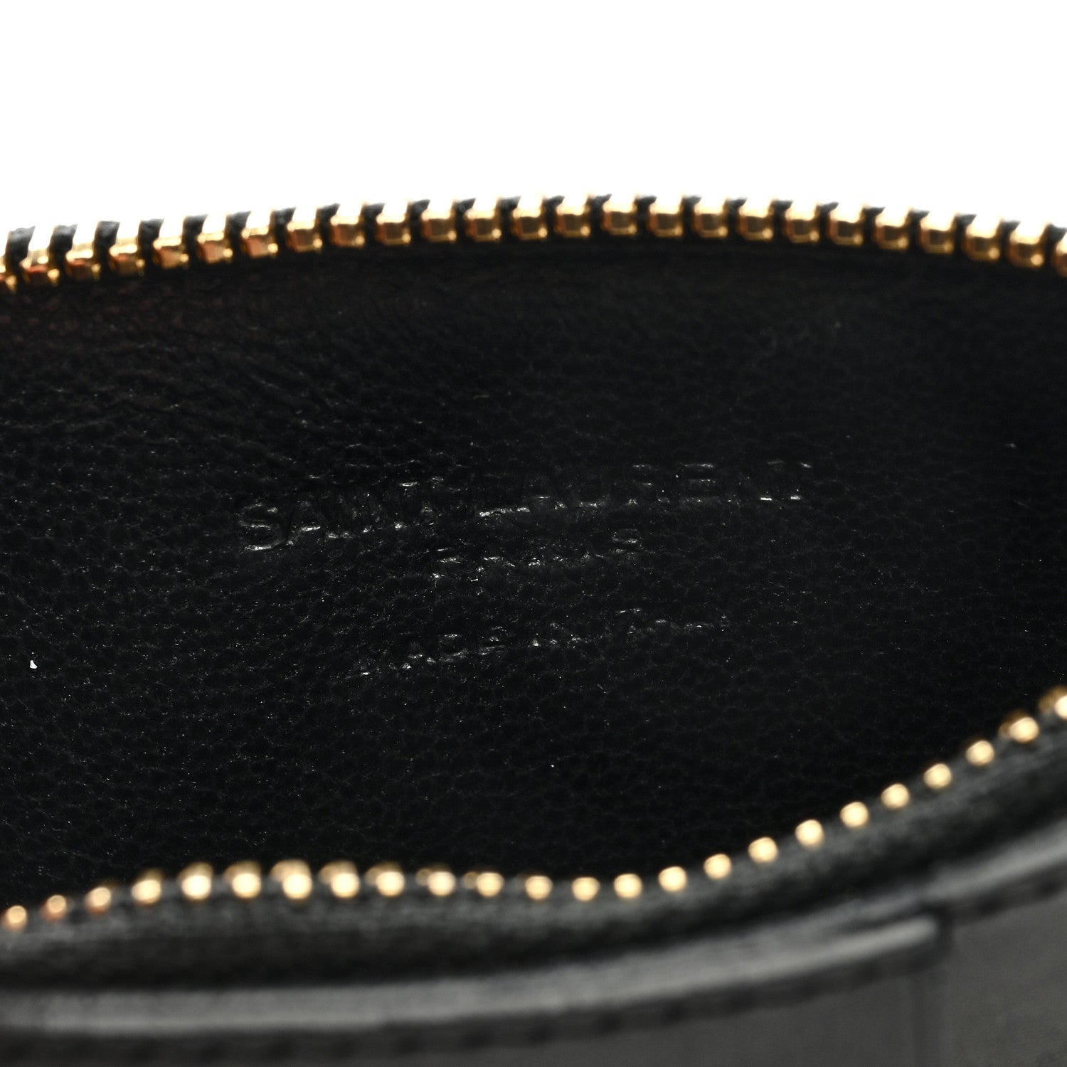 Saint Laurent Calfskin 5 Fragments Zip Pouch Card Holder Black 6 of 6